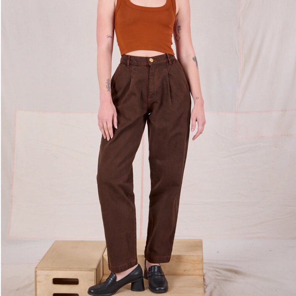 NWOT Big Bud Press Unisex Overdyed Denim Trouser - Fudge Size Small
